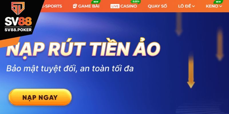Hướng dẫn thao tác nạp tiền SV88 cho Newbie
