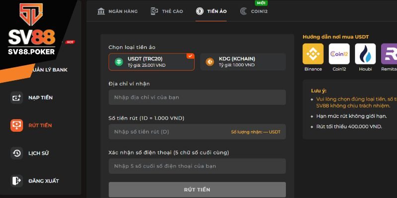 Hướng dẫn thu hồi thành quả qua tiền ảo