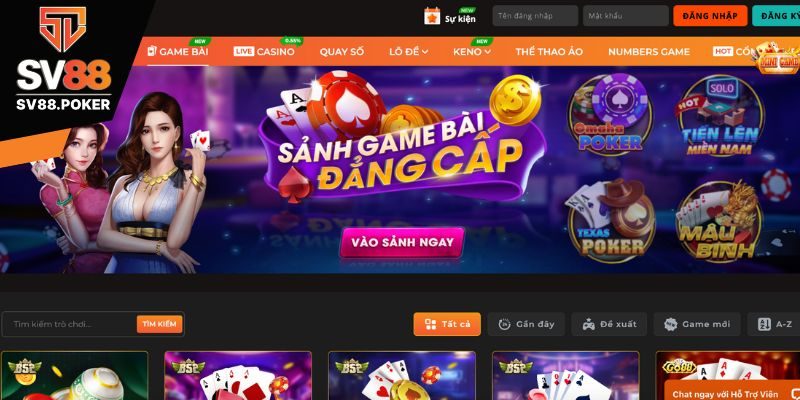Sảnh game khác tại SV88